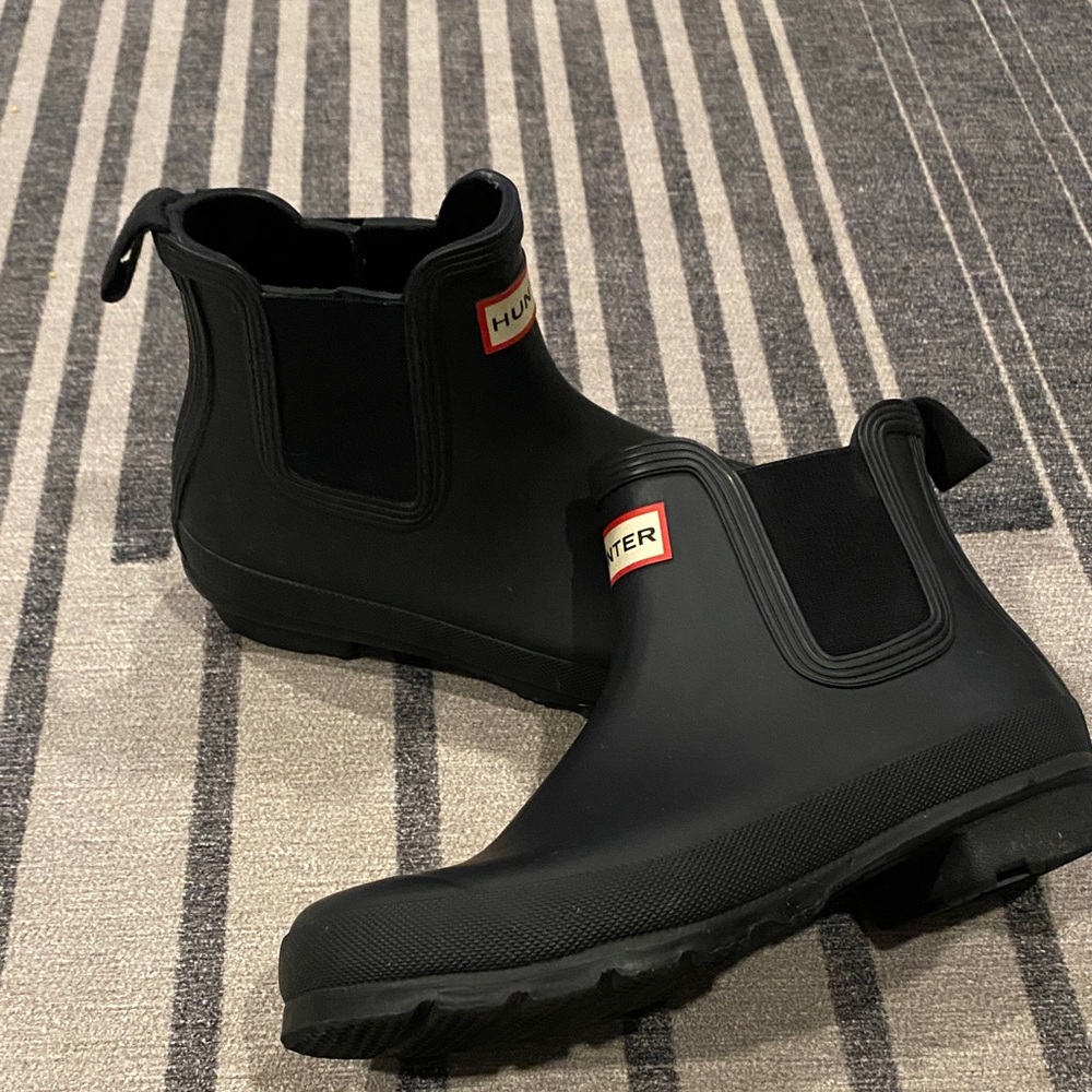 Hunter Black Women's Chelsea Rain Boots